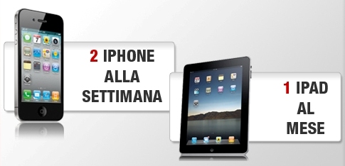 In palio 2 iPhone 4G a settimana e 1 iPad al mese